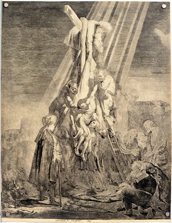 Rembrandt Harmenzoon van Rijn (Leida 1606 - Amsterdam 1669) "La deposizione...
