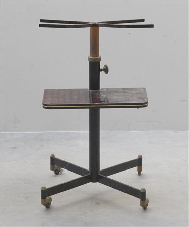 Mobile porta televisore in metallo verniciato nero, ottone legno...