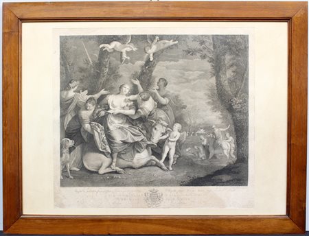 Da Paolo Caliari detto il Veronese, "Ratto d'Europa" incisione della fine del...