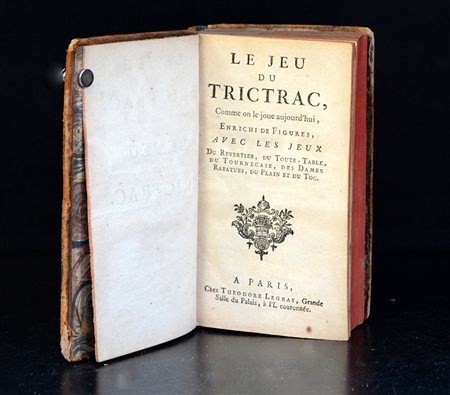 GIOCHI Le jeau du trictrac, legato con: Le jeu des echecs. Parigi, Theodore...