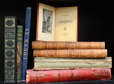 Lotto composto da alcuni libri del XIX e XX secolo che includono due volumi...