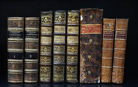 Lotto composto da libri di storia del XVIII secolo che includono Robertson....
