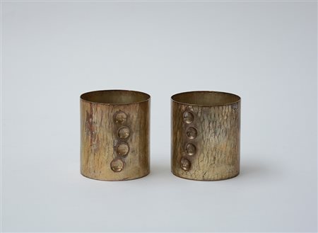 Coppia di portacenere in rame, marcati BR