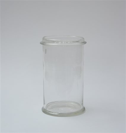 Contenitore cilindrico in vetro incolore (d cm 20 e h cm 31)