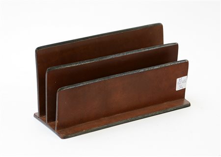 Portacarte da scrivania in cuoio