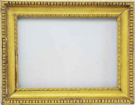 Cornice a mezza canna a due ordini in legno, sec XIX (cm 43x64) (difetti,...