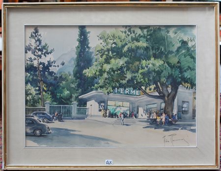Aldo Raimondi (Roma 1902 - Milano 1998)"Terme" acquerello (cm 48x69) Firmato...