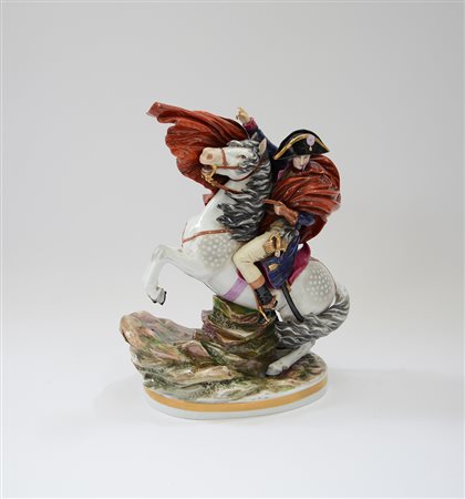 Interessante gruppo di porcellana di grandi dimensioni della manifattura di...