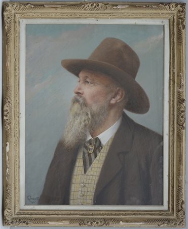 Guido Levorati (Venezia 1888 - 1960)"Ritratto di uomo con barba" 1952, olio...