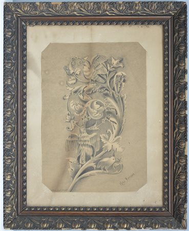 Rita Ferrari "Studio per fregio" matita su carta (cm 48x33) in cornice...