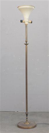 Piantana in ottone a corpo scanalato (h cm 150)