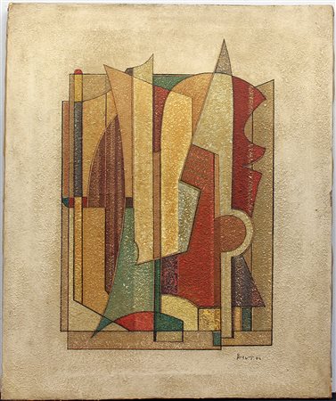 Ignoto "Composizione" 1964tecnica mista su tela (cm 60x50) Firmato e datato...