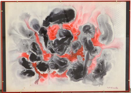 Firma indecifrata "Senza titolo"acquerello, cm 49x66firmato in basso a...