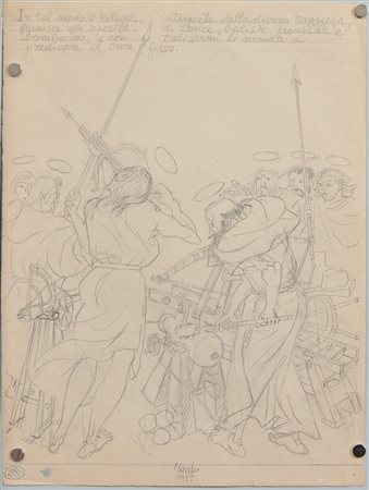 Gabriele Mucchi (Torino 1899 - Milano 2002)"Senza titolo" 1977 matita e penna...