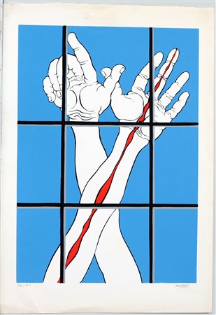 Agenore Fabbri (Pistoia 1911 - Savona 1998)"Senza titolo" serigrafia a...