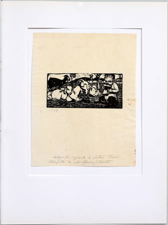 Arturo Checchi (1886 - 1971)"Senza titolo" 1912xilografia stampata su carta...