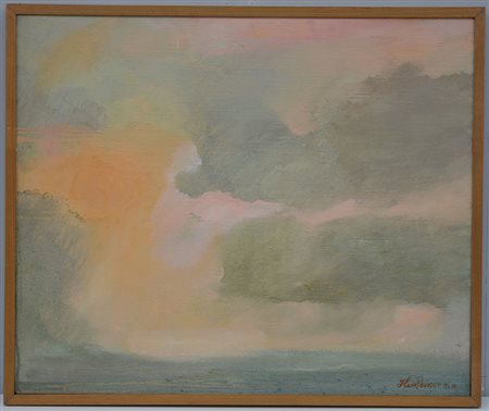 Ilia Peikov (Sofia 1911 - Roma 1998)"Orbita .7." 1962olio su tela, cm...