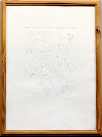 Mino Maccari (Siena 1898 - Roma 1989)"Senza titolo"puntasecca – prova...