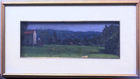 Romano Parmeggiani (Venezia 1930 - 2002)“Paesaggio” 1962, olio su tela (cm...