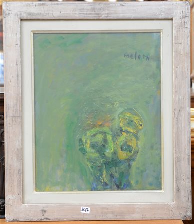 Gino Meloni (Varese 1905 - Lissone 1989)"Rose gialle nel vaso" 1985olio su...