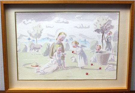 Jan Knap (Chrudim 1949) "Senza titolo" 1992 acquerello e matita su carta cm...