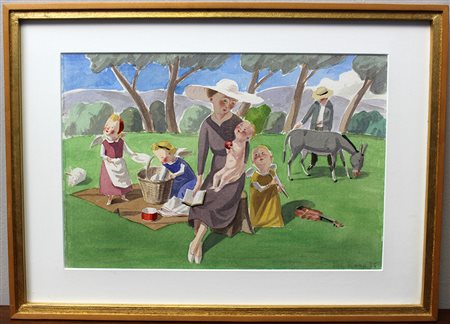 Jan Knap (Chrudim 1949) "Senza titolo" 1995 acquerello e matita su carta cm...