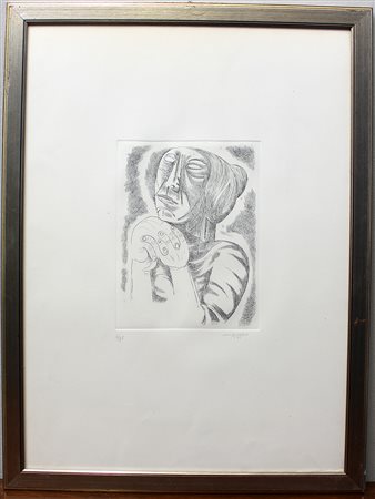 Giuseppe Migneco (Messina 1908 - Milano 1997)"Senza titolo" 1972...