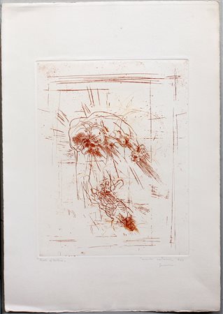 Piero Guccione (Scicli 1935)"Incubo notturno" 1962, acquaforte - prova...