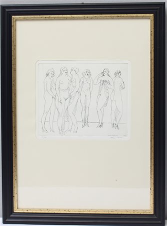 Aligi Sassu (Milano 1912 - Palma De Mallorca 2000)"Che bei fiori bianchi"...