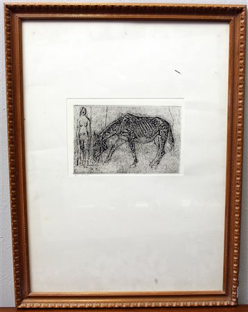 Felice Casorati (Novara 1883 - Torino 1963)"Senza titolo" incisione (foglio...