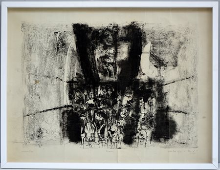 Rodolfo Aricò (Milano 1930 - 2002)"Senza titolo" 1957, monotipo (foglio cm...