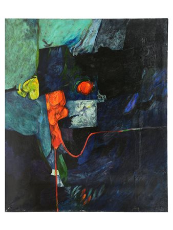 Gianni Dova (Roma 1925 - Milano 1991)"Il seme mette le sue radici" 1985 olio...