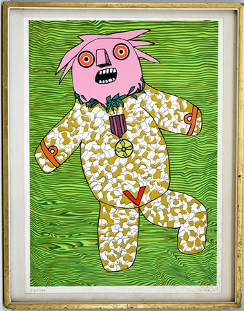 Enrico Baj (Milano 1924 - Vergiate 2003)"Ubu by Baj" 1970serigrafia a colori...