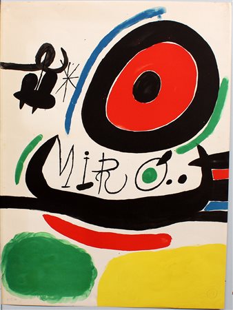 Joan Mirò (Barcellona 1893 - Palma Di Maiorca 1983)"Senza titolo"litografia a...