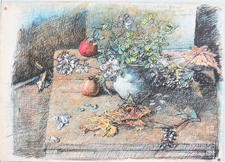 Enzo Faraoni (Santo Stefano Di Magra 1920)"Senza titolo" litografia a...