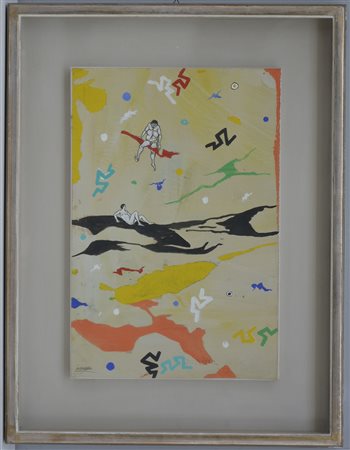 Agenore Fabbri (Pistoia 1911 - Savona 1998)"Senza titolo" tecnica mista su...