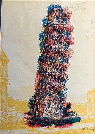 Pol Bury (La Louviere 1922 - Parigi 2005)"Senza titolo" litografia a coloricm...