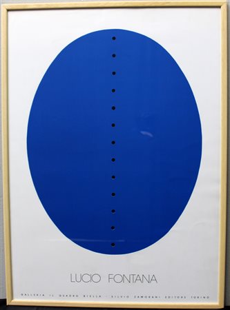 Manifesto serigrafico realizzato per la Galleria il Quadro, Biella con...