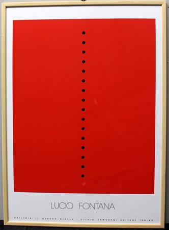 Manifesto serigrafico realizzato per la Galleria il Quadro, Biella con...