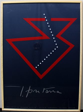 Manfesto serigrafico realizzato per la Galleria il Quadro, Biella con...