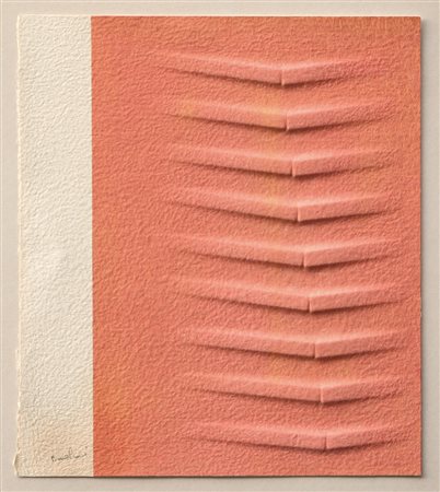 Agostino Bonalumi (Vimercate 1935 - 2013)"Senza titolo" metà anni '80carta...