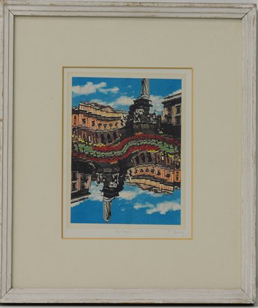 Pol Bury (La Louviere 1922 - Parigi 2005)"Milan" collage su carta, cm...
