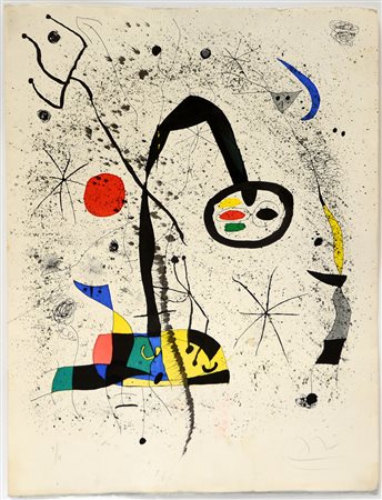 Joan Mirò (Barcellona 1893 - Palma Di Maiorca 1983)"Senza titolo" serigrafia...