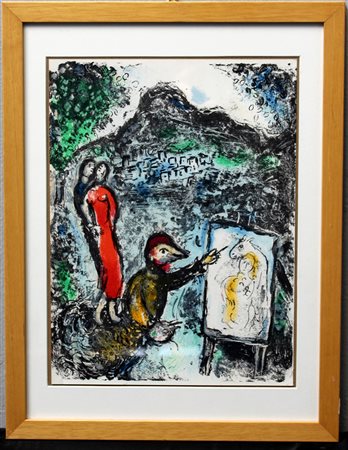 Marc Chagall (Vitebsk 1887 - Saint Paul De Vence 1985)"Devant St. Jeannet"...