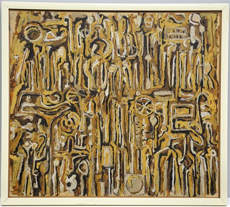 Marco Tirelli (Roma 1956)"Senza titolo" 1984tecnica mista su carta applicata...