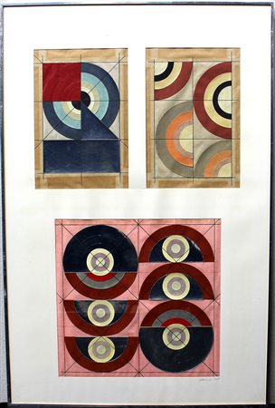 Edival Ramosa (Brasile 1940)"Senza titolo" tre tecniche miste su carta...