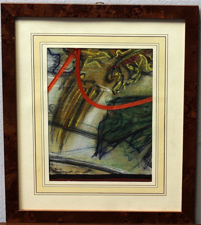 Gino Scagnetti (1940)"Senza titolo" 1980 tecnica mista su carta intelatacm...