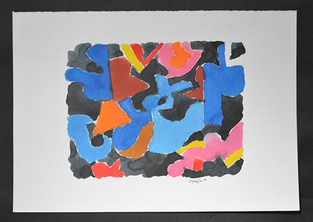 Antonio Scordia (Santa Fe 1918 - Roma 1988)"Senza titolo" 1981tecnica mista...