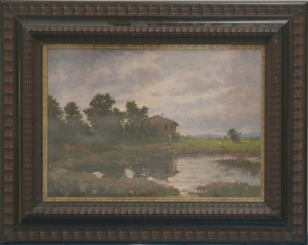 Giuliano Amadori (Bologna 1883 - 1972)"Campagna in estate, dintorni di...