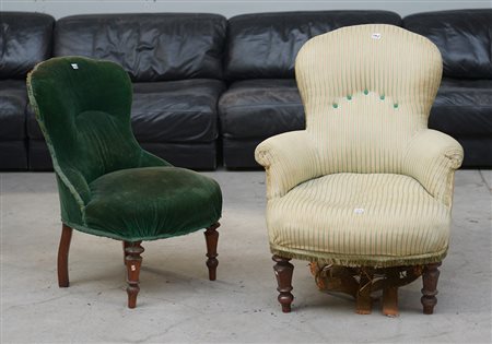 Due poltrone da camera del secolo XIX (difetti)